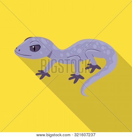 Vector Illustration Of Lizard And Gray Icon. Set Of Lizard And Dragon Vector Icon For Stock.