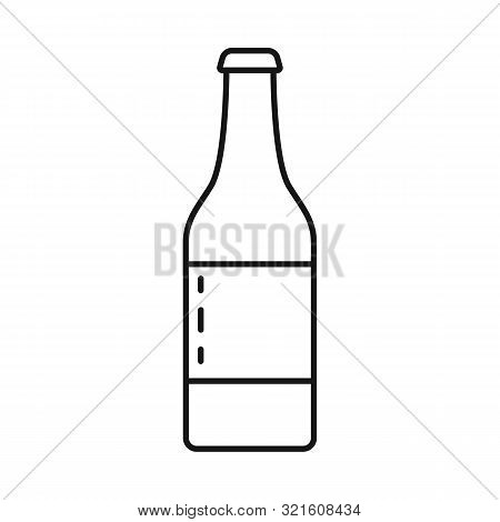 Vector Illustration Of Bottle And Glass Symbol. Set Of Bottle And Cold Vector Icon For Stock.