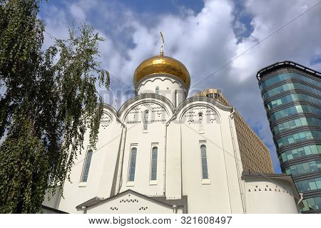 Temple Of St. Nicholas The Wonderworker At The Tver Outpost. Moscow, Russia