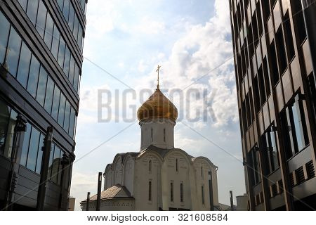 Temple Of St. Nicholas The Wonderworker At The Tver Outpost. Moscow, Russia