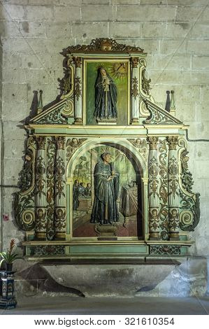 Manila, Philippines - March 5, 2019: San Augustin Convent. Retable Of Saint John Of Sahagun, Love Fo