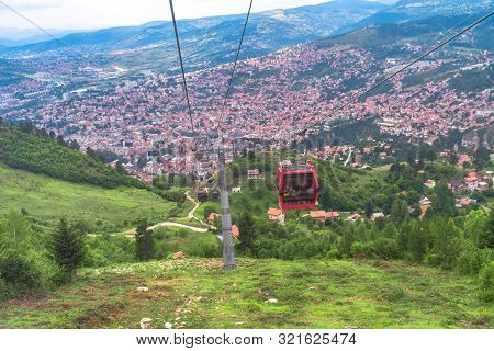 Cable Car Lift From City Center To Trebevic