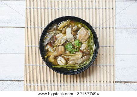Mushroom Soup Bowl / Yellow Wild Mushroom Or Grisette Amanita Hemibapha Vaginata Edible Mushrooms Co
