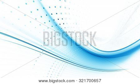 Abstract background element. Fractal graphics series. Three-dimensional composition of dynamic curves and mosaic halftone effects. Wide format high resolution image. 3d illustration.