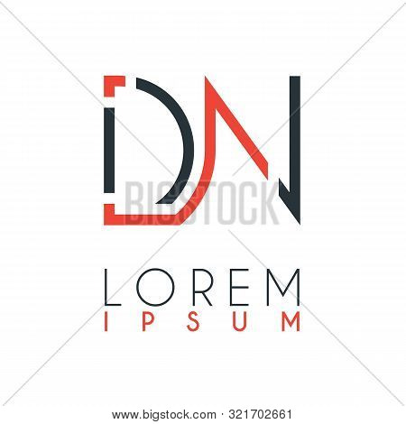 The Logo Between The Letter D And Letter N Or Dn With A Certain Distance And Connected By Orange And