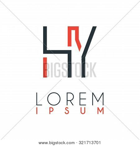The Logo Between The Letter H And Letter Y Or Hy With A Certain Distance And Connected By Orange And