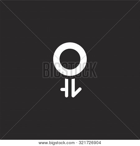 Intersexual Icon. Intersexual Icon Vector Flat Illustration For Graphic And Web Design Isolated On B