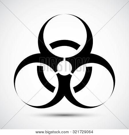Biological Hazard Black Icon On White Background