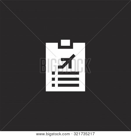 Check List Icon. Check List Icon Vector Flat Illustration For Graphic And Web Design Isolated On Bla