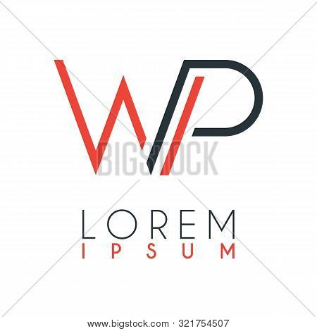 The Logo Between The Letter W And Letter P Or Wp With A Certain Distance And Connected By Orange And