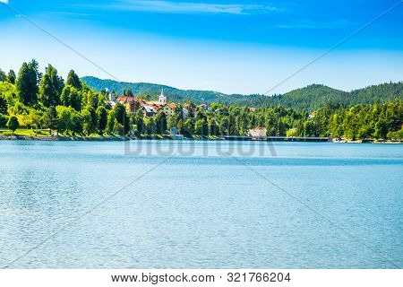 Town Of Fuzine On Beautiful Lake Bajer, Gorski Kotar Region, Croatia