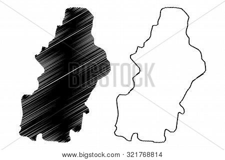 Francisco Morazan Department (republic Of Honduras, Departments Of Honduras) Map Vector Illustration