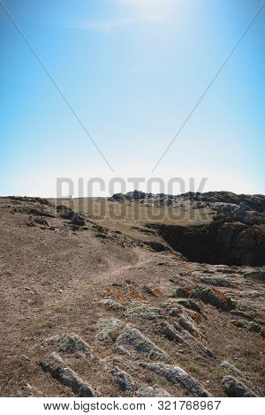 View Of The Rocky Coast Of The Island Of Yeu, Vendee, France