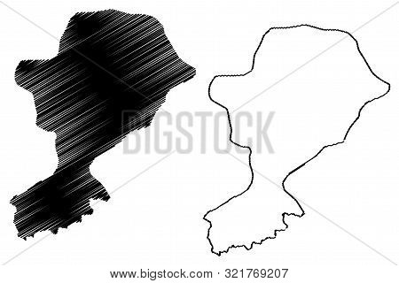 Intibuca Department (republic Of Honduras, Departments Of Honduras) Map Vector Illustration, Scribbl