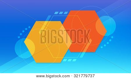 Color Abstract Vector Background. Trendy Minimalistic Geometric Design. Creative Eps10 Composition. 
