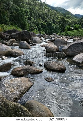 Canal,in Southern Wonderful Of Thailand Nature, Outdoor, Park, Pattern.