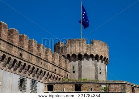 The Beautiful Mausoleum Of Hadrian Also Called Sant Angelo Castle Built On The Year 139 Ad