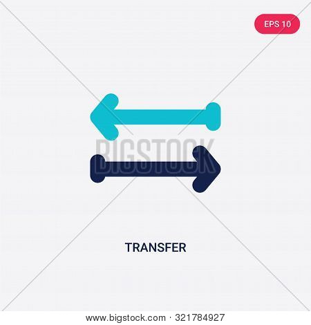 two colored transfer vector icon from arrows 2.
