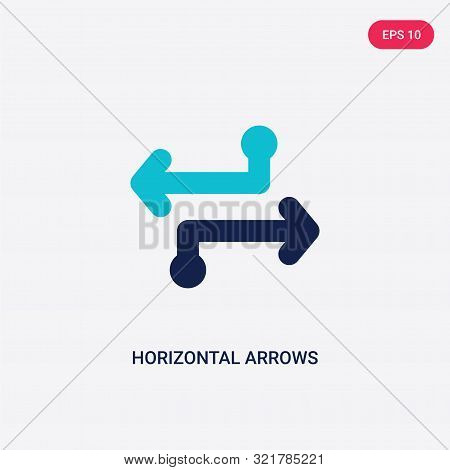 two colored horizontal arrows vector icon from arrows 2.