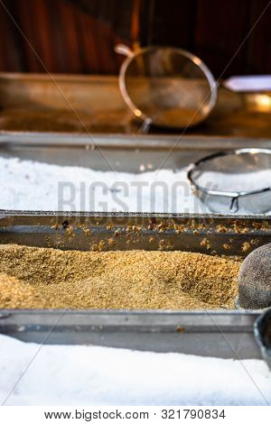 Sugar, Coconut And Nuts Used For The Preparation Of The Famous, Traditional And Delicious Hungarian 