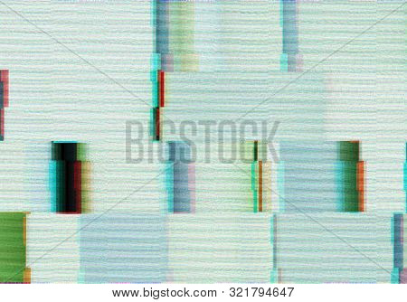 Abstract Background With Glitch Scanlines Tv Style