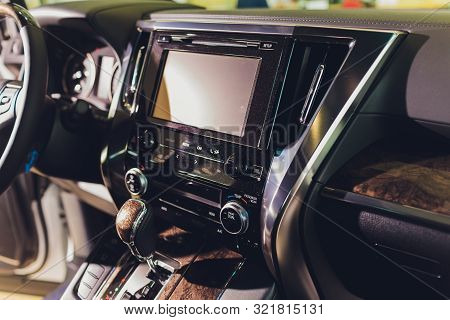 Ufa, Russia, 1 July, 2019: Toyota Alphard Car Is Displaying At Toyota.