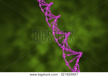 Abstract Dna Strand Double Helix Genetics 3d Illustration