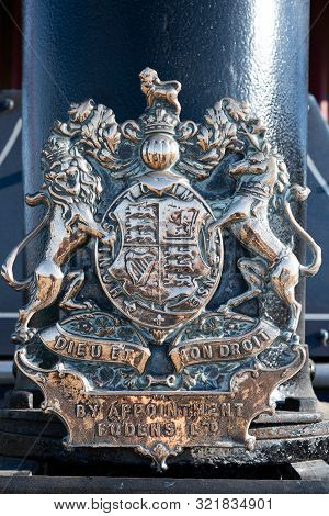Blandford Forum.dorset.united Kingdom.august 24th 2019.close Up Of The Front Of A Foden Steam Powere