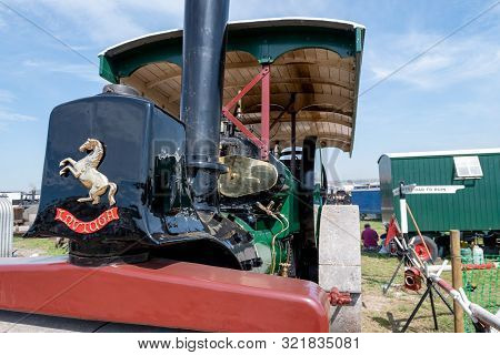 Blandford Forum.dorset.united Kingdom.august 24th 2019.a Vintage Steam Powered Aveling And Porter St