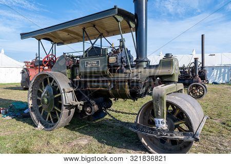 Blandford Forum.dorset.united Kingdom.august 24th 2019.a Vintage Steam Powered Ruston And Hornsby St