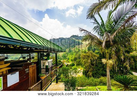 View On Cable Car Next To The Village Of Jerico, Colombia