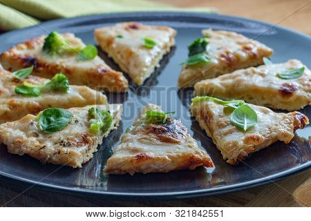 Mini Personal Pan White Cheese Pizza With Broccoli