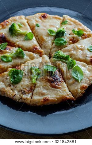 Mini Personal Pan White Cheese Pizza With Broccoli