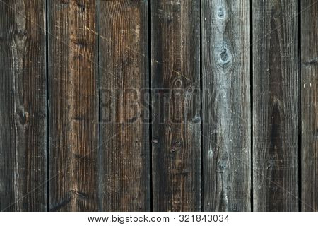 Dark Vintage Wooden Background With Bumps. Vintage