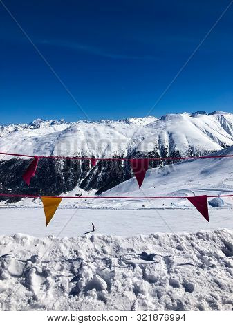 Beautiful Mountains In Italy Livigno. Ski Resort. Alps.