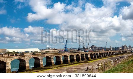 The Port Of Bayonne In The French Basque Country