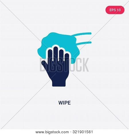 two colored wipe vector icon from cleaning.