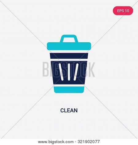 two colored clean vector icon from cleaning.