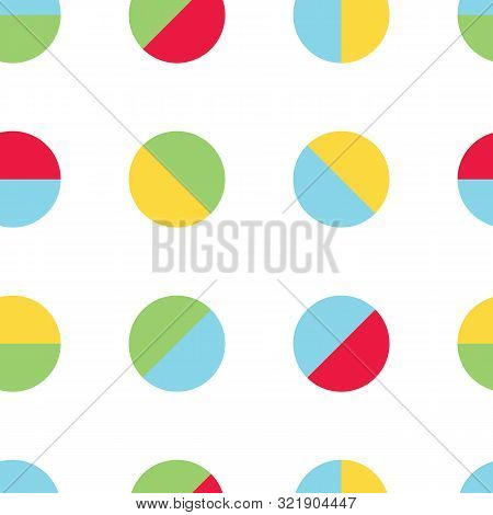 Primary Colored Balls Geometric Vector Seamless Pattern
