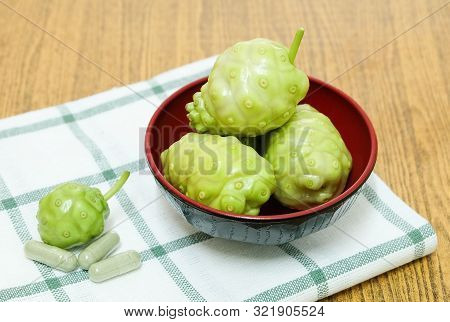 Vegetable And Herb, Noni, Morinda Citrifolia, Great Morinda, Indian Mulberry, Beach Mulberry Or Chee