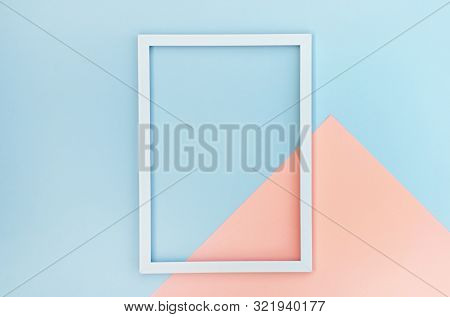 Contrast Colorful Background With White Frame. There Is A Place For Text.