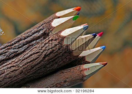 pen, wodden, farve, rød, gul, grøn, blå