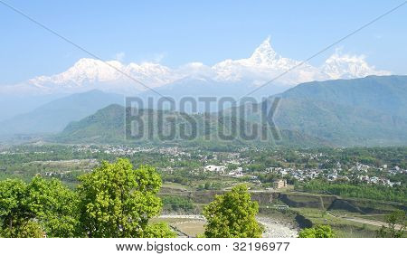 Pokhara i Machhapuchhre