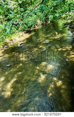 Iza River In Sighetul Marmatiei, Maramures County, Romania.