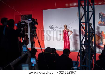 Valentina Ferragni walks the red carpet ahead of the ''Chiara Ferragni - Unposted'' screening during the 76th Venice Film Festival at Sala Giardino on September 04, 2019 in Venice, Italy.