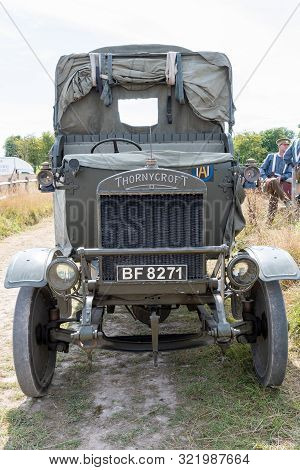 Blandford Forum.dorset.united Kingdom.august 24th 2019.a Thornycroft Truck Used During The First Wor