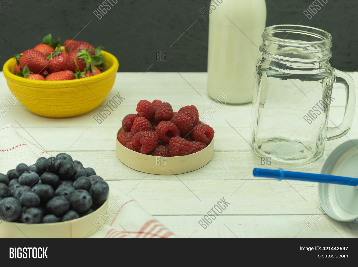 Fresh Fruit Milk Image & Photo (Free Trial) Bigstock