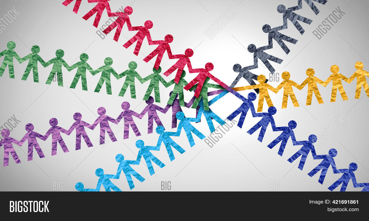 Connect Team Diverse Image & Photo (Free Trial) | Bigstock