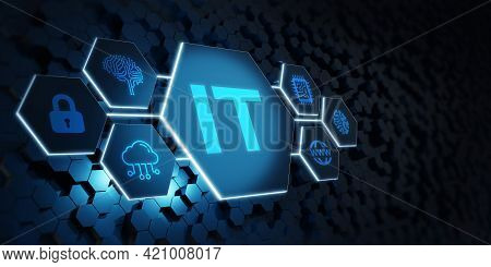 It Consultant Presenting Tag Cloud About Information Technology 3d Illustration