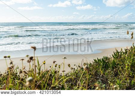 Landscape Of Sao Pedro De Maceda Beach. Ovar, Portugal.